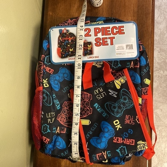 🎒GAMER BACKPACK W/ MATCHING LUNCH BAG. - Picture 13 of 13